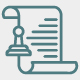 illustration of a scroll with a seal representing legal documents and agreements in a formal context