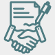 handshake with a pen and paper 4 partnership agreement signing